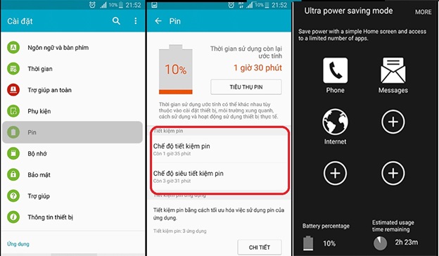 Chế độ tiết kiệm pin trên smartphone của Samsung và cách kích hoạt chúng