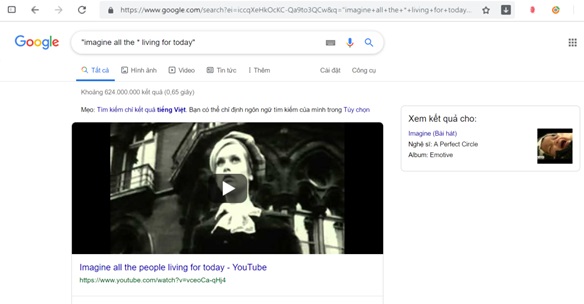 Thủ thuật này sẽ phát huy tác dụng khi bạn muốn tìm kiếm lời 1 bài hát nhưng không nhớ rõ