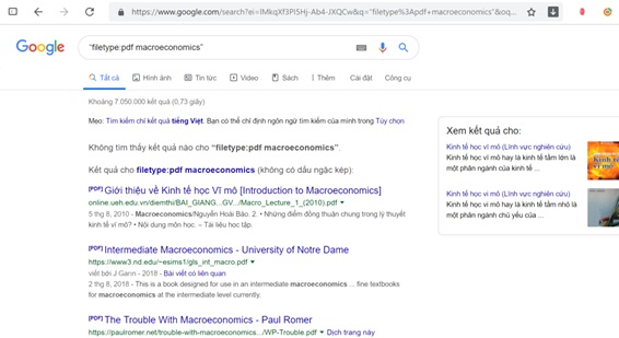 Cách tìm kiếm này phù hợp cho học sinh, sinh viên cần tìm tài liệu học tập