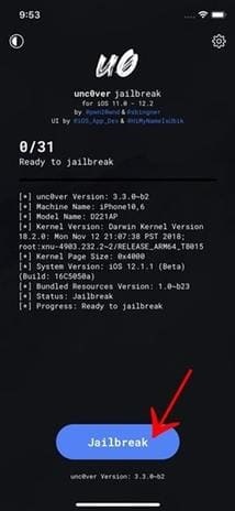 Nhấn chọn Jailbreak