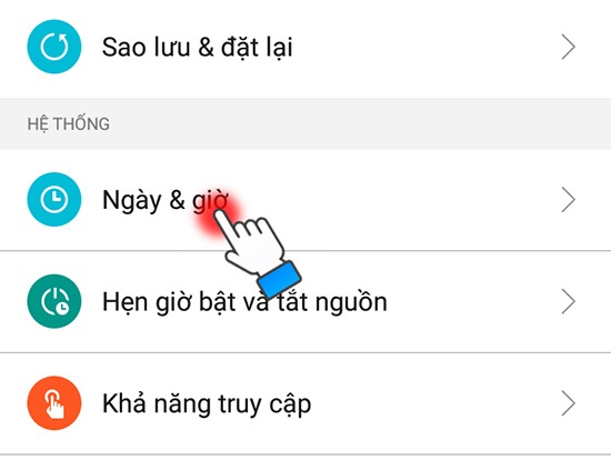 Thiết lập thời gian chính xác trên điện thoại