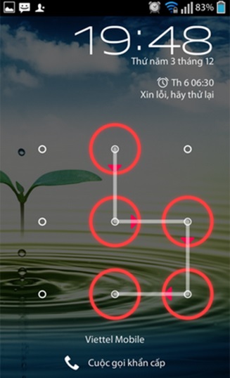 Để mở khóa Android khi quên mật khẩu, trên giao diện màn hình khóa nhập mật khẩu 5 lần để xuất hiện tùy chọn Quên mật khẩu