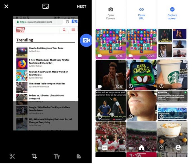 Gfycat cho phép người dùng tạo ảnh GIF trong nháy mắt
