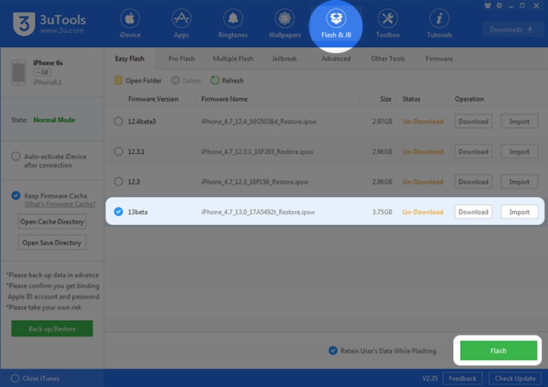 Cập nhật hệ điều hành iOS 13 bằng công cụ 3uTools