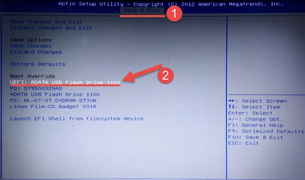 Nhấn phím để vào BIOS