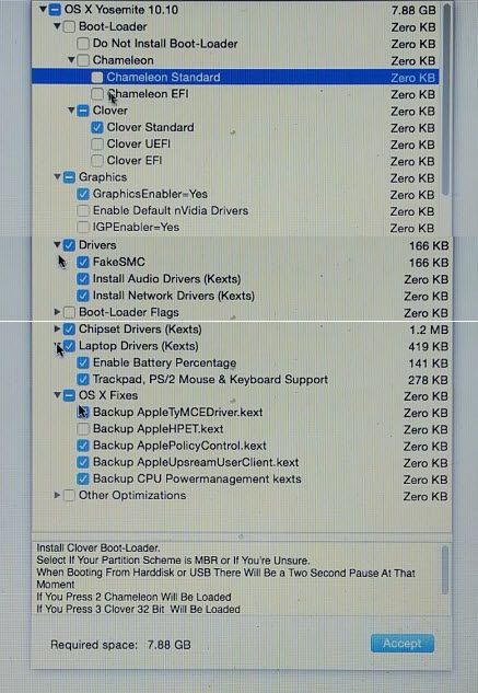 Thiết lập các tùy chọn như trong hình