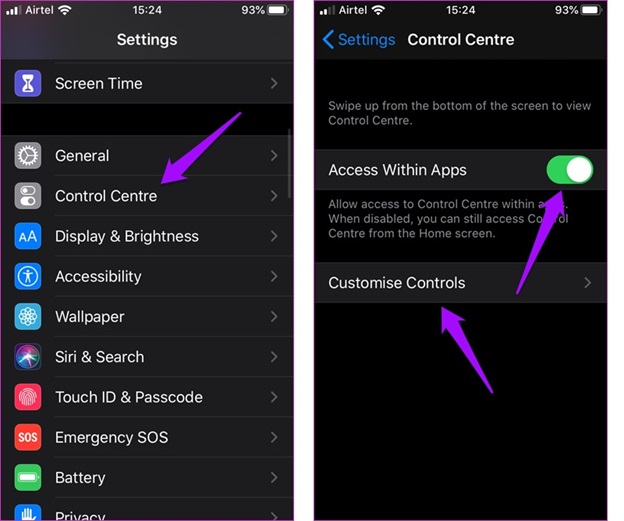 Một cách khác để bật chế độ nền tối trên iOS 13