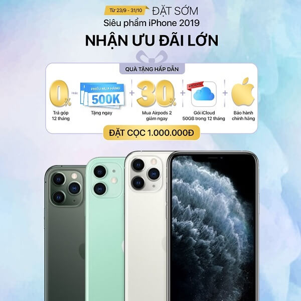 Đặt trước iPhone 11 nhận trọn ưu đãi khủng từ Viettel Store
