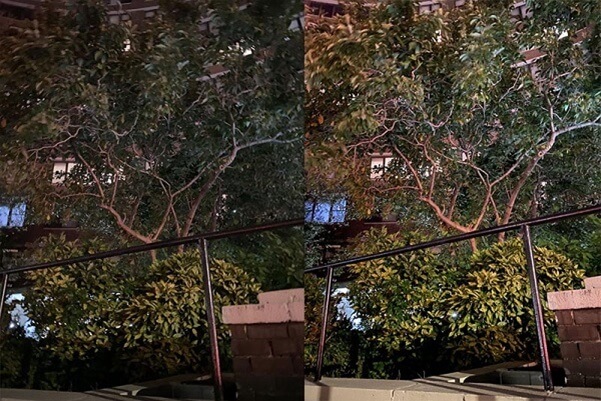 So sánh ảnh chụp giữa 2 chế độ