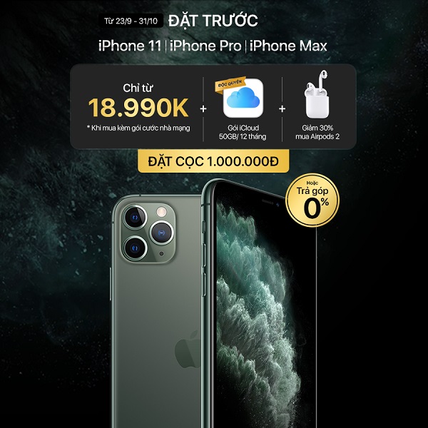 Đặt trước iPhone 11 tại hệ thống Viettel Store 