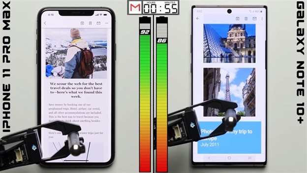 So sánh thời lượng pin iPhone 11 Pro Max và Galaxy Note 10+