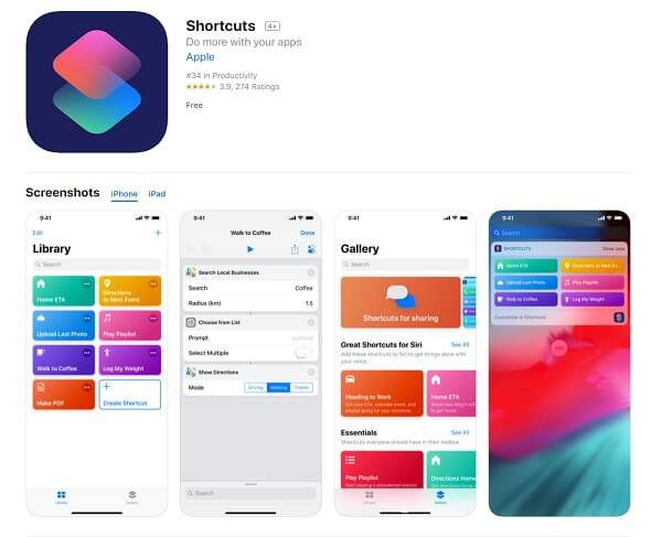 Tải ứng dụng Siri Shortcuts và InstaSave dành cho iOS 12 