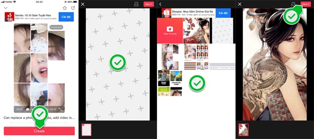 Chọn hình ảnh muốn tạo hiệu ứng xếp hình