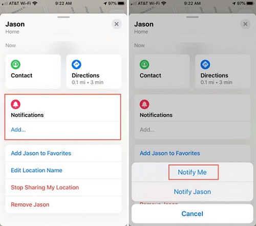 Cài đặt thông báo tin nhắn khi có người đến gần.