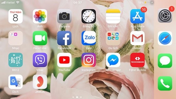 Sau khi xoay màn hình