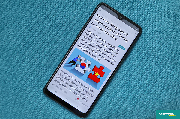 Màn hình Galaxy A20s hiển thị nội dung xuất sắc khi đánh giá theo tiêu chí giá bán