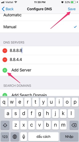 Thêm DNS mới vào