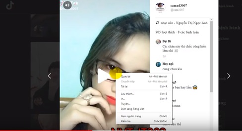 Lấy link video trên TikTok