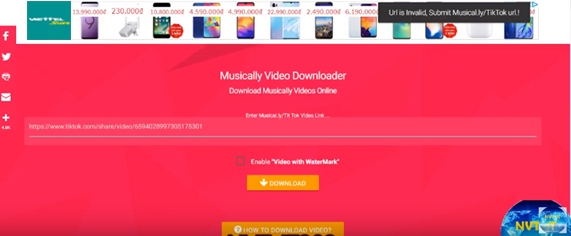 Dán link đã copy ở trên vào và nhấn dowload.
