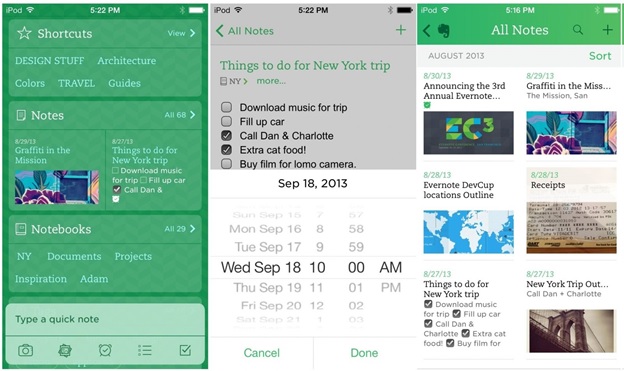 Evernote – 1 trong những ứng dụng ghi chú cho iPhone miễn phí