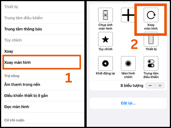 xoay màn hình iphone