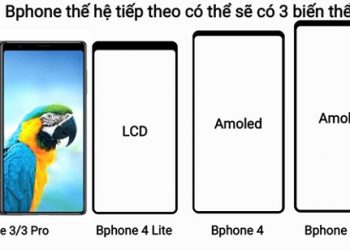 Thông tin rò rỉ thiết kế 3 biến thể Bphone 4