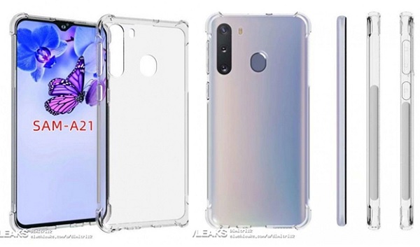 Xuất hiện ảnh render Galaxy A21: màn hình “giọt nước”, 3 camera sau giống Galaxy Note 10