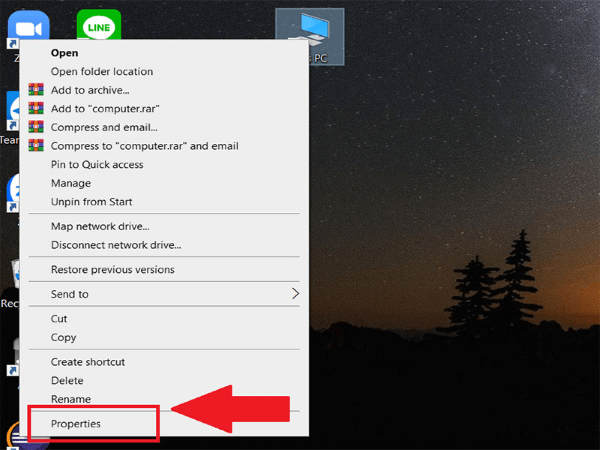 Nhấn chọn Properties