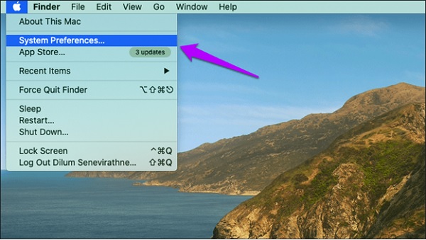 Bước 1: Truy cập vào hệ thống máy Mac