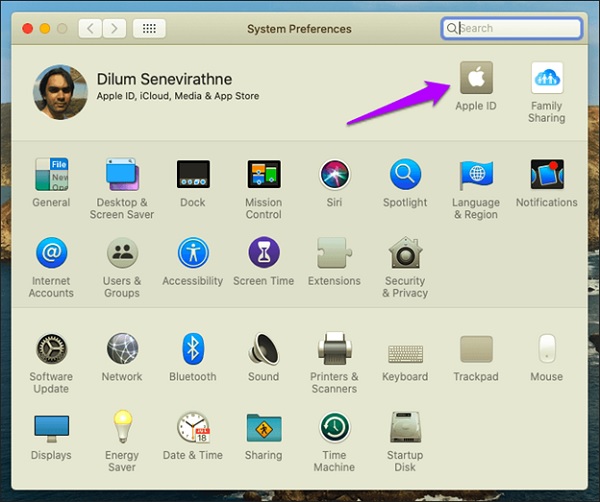 Bước 2: Chọn Apple ID