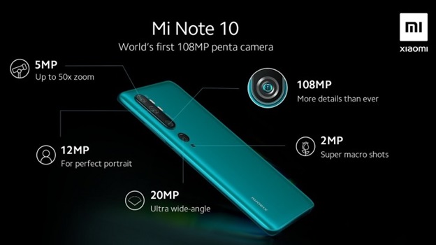 Xiaomi Mi Note 10 – smartphone zoom tốt nhất 2019