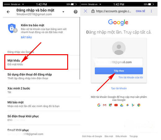 Đổi mật khẩu Gmail (2)