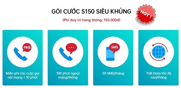 Gọi nhắn thỏa thích – vào mạng thả ga cùng gói cước viễn thông Viettel S150