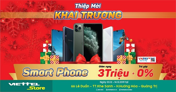 Tưng bừng khai trương siêu thị Viettel Store tại Số 66 Lê Duẩn, TT. Khe Sanh, H. Hướng Hóa, Tỉnh Quảng Trị