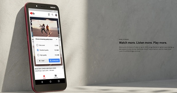 Rò rỉ Nokia C1: màn hình 5.45 inch, chạy Android Go, giá chỉ 1,37 triệu