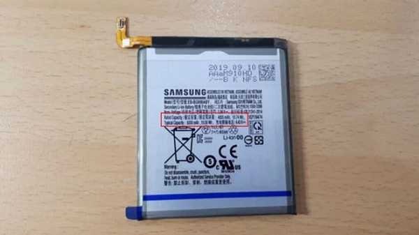 Viên pin dung lượng 5.000 mAh sẽ được áp dụng cho Galaxy S11+