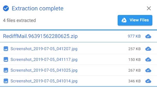 Bạn cũng sẽ thấy có 1 thư mục vừa được tạo ra trong Google Drive do giải nén. Bạn có thể tải từng tệp riêng tại đây về máy của mình. 