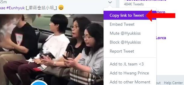 Sao chép địa chỉ của video Twitter muốn tải xuống