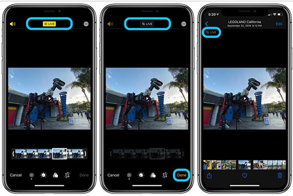Tấm ảnh đã trở về bình thường sau khi tắt Live Photos