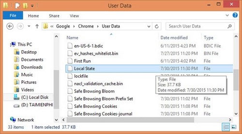 Xóa tập tin Local State