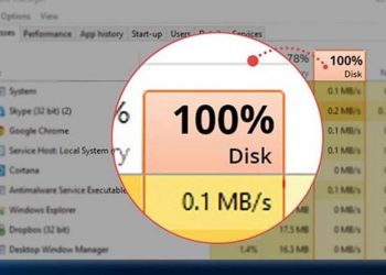 Khắc phục lỗi 100 disk Win10