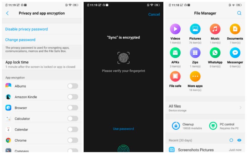Bật tính năng bảo mật vân tay trên điện thoại Vivo