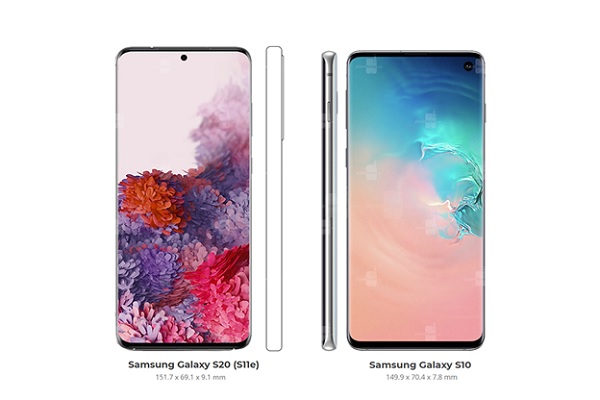 Galaxy S20 và Galaxy S10 khi đặt cạnh nhau