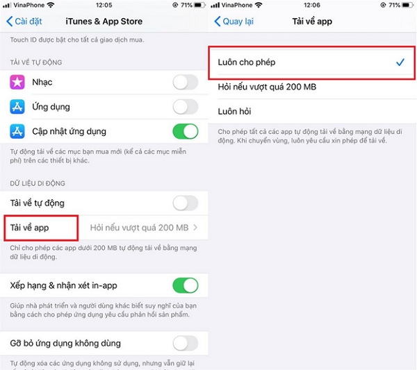 Người dùng có thể sử dụng dữ liệu di động để tải về bất kì ứng dụng nào trên iOS 13