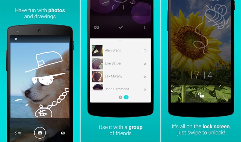 Ứng dụng LokLok cho phép người dùng tự do vẽ hình ngộ nghĩnh ngay trên màn hình khóa