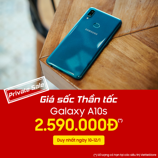 Giá sốc thần tốc - Chương trình đặc biệt khi mua Samsung Galaxy A10s