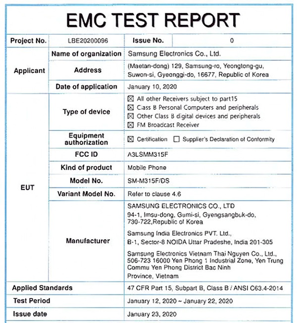 Các thông tin về Galaxy M31 được tiết lộ