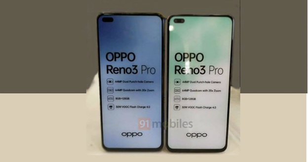 Ảnh thực tế mặt trước Reno3 Pro