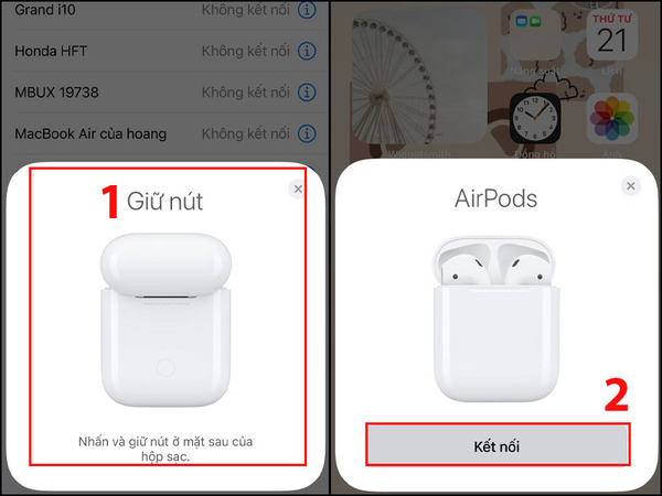 cách kết nối airpod với iphone