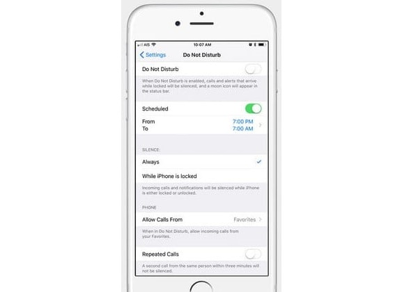 Hẹn giờ bật/tắt thông báo trên iPhone